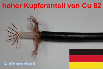 ANTENNEN-KABEL 30m RG 213 U MIL-C-17 FUNKTECHNIK CB-und AMATEURFUNK Cu82 3,2 /M
