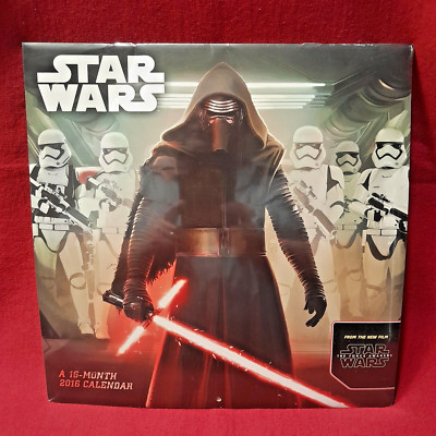 STAR WARS   The Force Awakens - Kylo Ren 16-Month Wall Calendar 2016 - NEW