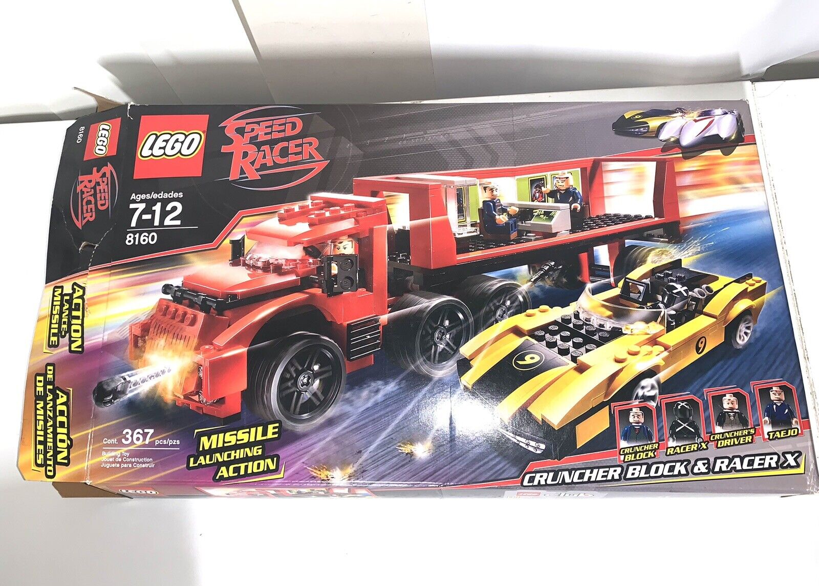 LEGO Speed Racer 8160 Cruncher Block & Racer X Box & Manual Only 2008