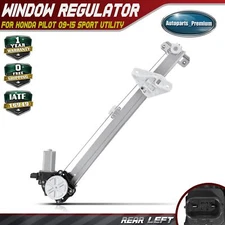 Rear Left Window Regulator & Motor Assembly for Honda Pilot 09-15 Sport Utility