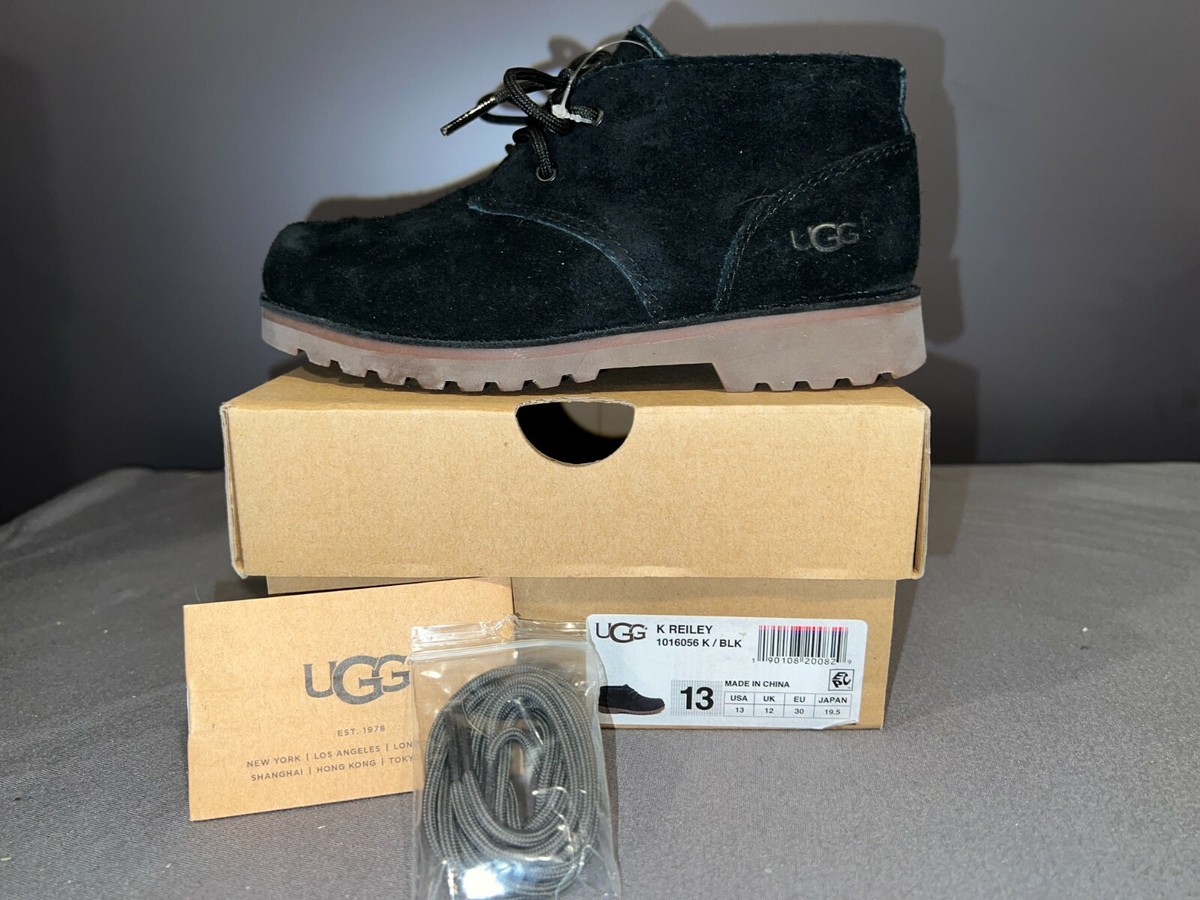BRAND NEW UNWORN UGG K REILEY Classic Black Suede Boots US 