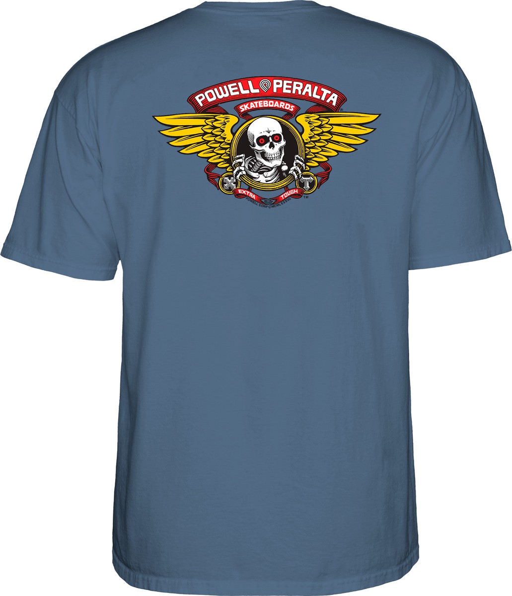 Powell Peralta WINGED RIPPER Skateboard T Shirt INDIGO BLUE | eBay