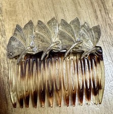 Miriam Haskell Hair Comb Moths