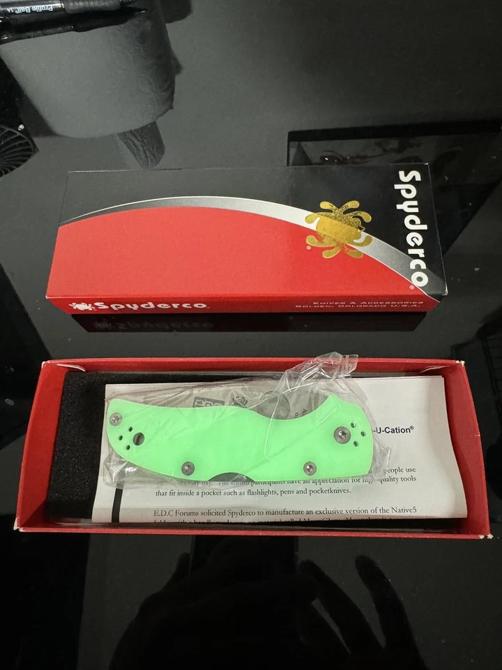 Spyderco Native 5 Moonglow - C41MP5 - 2013 EDC Forum Sprint Run - Raro Foto 4 de 4