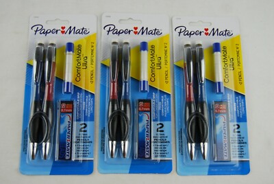 Lot Of 3 Paper Mate Comfortmate Ultra Mechanical Pencil 0.7mm 12 HB Lead 1738796