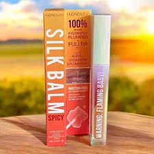 Huda Beauty Silk Balm Spicy ~ Thermo Plumping Lip Balm ~ Fuego ~ Full Size ~ NIB