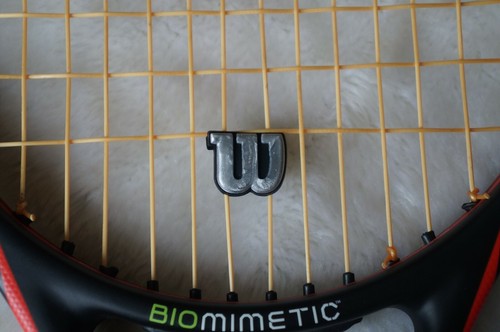 silver W ILSON PRO FEEL tennis racquet shock absorber viberation dampener tw - Picture 2 of 5