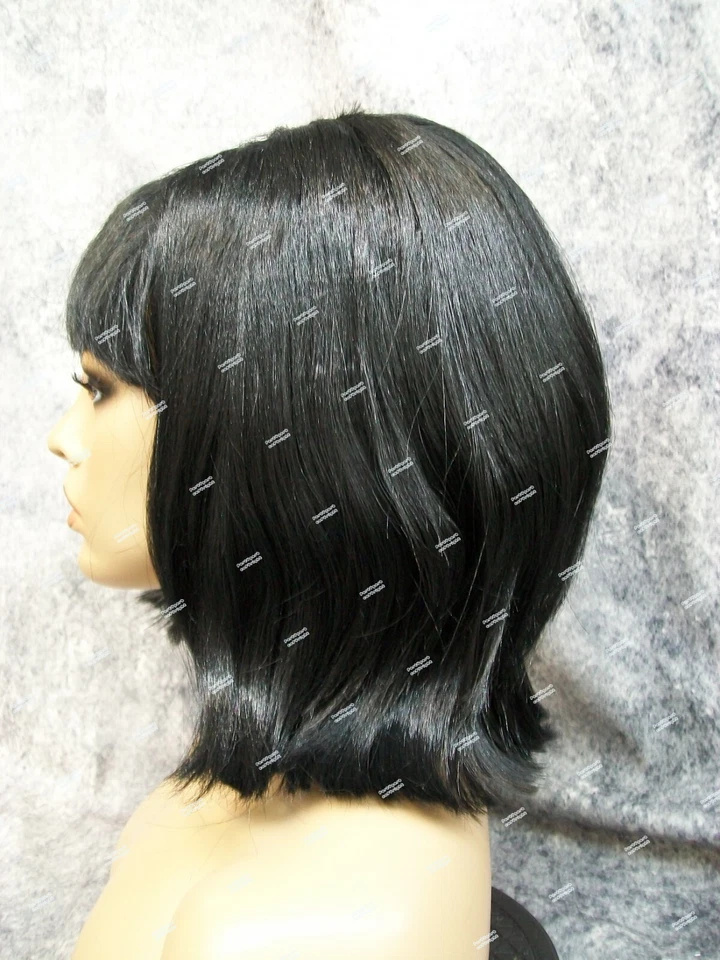 Black Starlet Wig 60s Bouffant Anime Cosplay Retro Sock Hop Waitress Cheerleader - Image 3 of 4