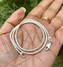 999 silver round wheat chain, 16 inch length approx and 9.5 gram weight approx