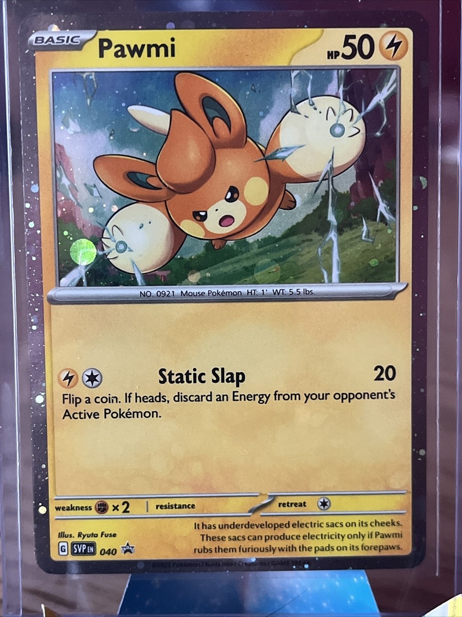 Pokémon TCG Pawmi SVP Black Star Promos SVP040 Cosmos Holo Pokémon TCG Pawmi SVP Black Star Promos SVP040 Cosmos Holo