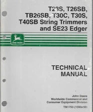 John Deere T23S, T26SB, TB26SB String Trimmers and Edger Technical Manual