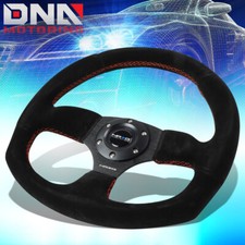 Nrg Reinforced Rst-009s-rs 320mm Black Suede Red Stitch D-shape Steering Wheel Nrg Reinforced Rst-009s-rs 320mm Black Suede Red Stitch D-shape Steering Wheel