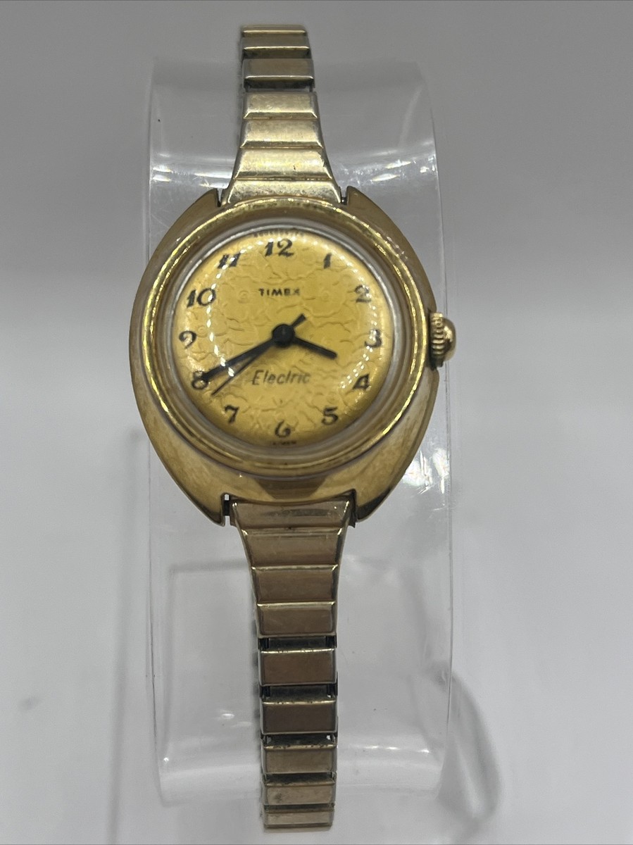 Timex Electric Women's Watch Speidel Band 1/20 10K Gold Top Timex Electric Women's Watch Speidel Band 1/20 10K Gold Top