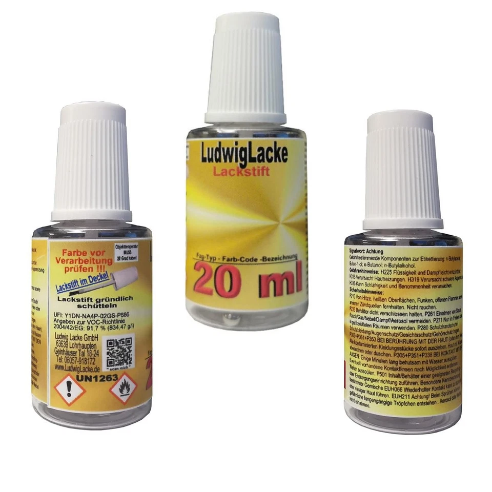 Jeu de crayon retouche Peinture Voiture+Vernis transparent avec chacun 20ml - Photo 4/4