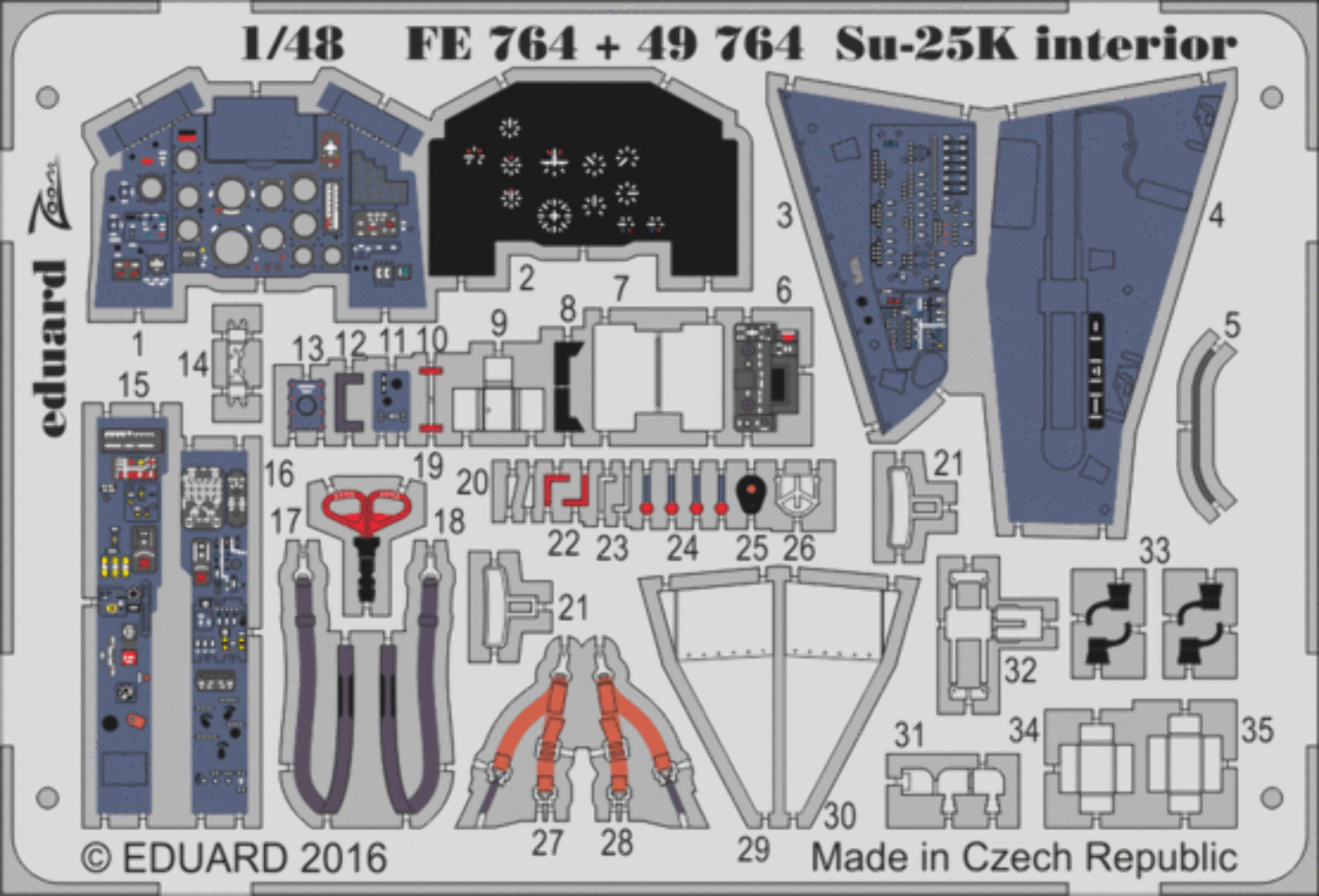 Eduard FE764 1:48 Sukhoi Su-25K interio