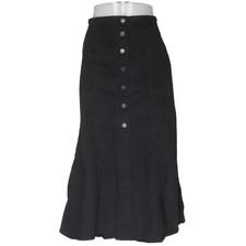 Uniqlo, Rock, Größe: 27, Schwarz, Baumwolle/Elasthan, Damen #iPG