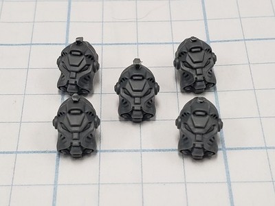 Warhammer 40k Space Wolves Bits Wolf Guard Terminator Helmet Head #124 x5 Set