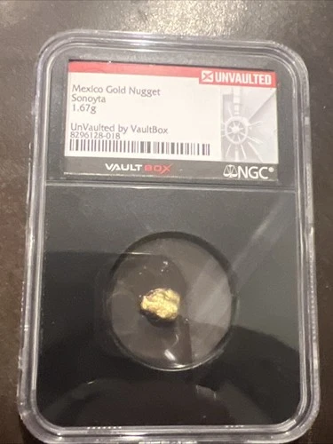 1.67 Gram Gold Nugget Mexico Vaultbox Unvaulted NGC