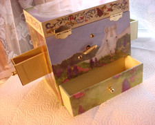 Enchantments Unicorn Music Jewelry Box Mirrored Lid Rotating Figure F152126