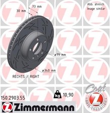 1x ZIMMERMANN Bremsscheibe BLACK Z 150.2903.55 f�r BMW 1er F21 F20 3er F30 F80