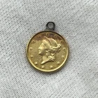 1853 $1 Gold Liberty Head Type 1 One Dollar Coin in Bezel - 0.0484 oz AGW