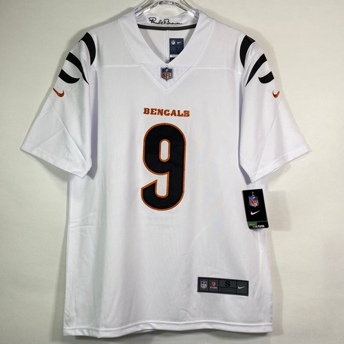 Joe Burrow #9. White jersey. Sewn version. Custom. Men's sizes S–4XL.