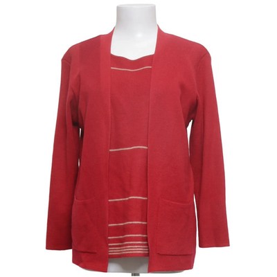 Fabiani, Strickjacke, Damen, Größe: L, Rot/Weiß, Acryl/Wolle, Streifen #YSf