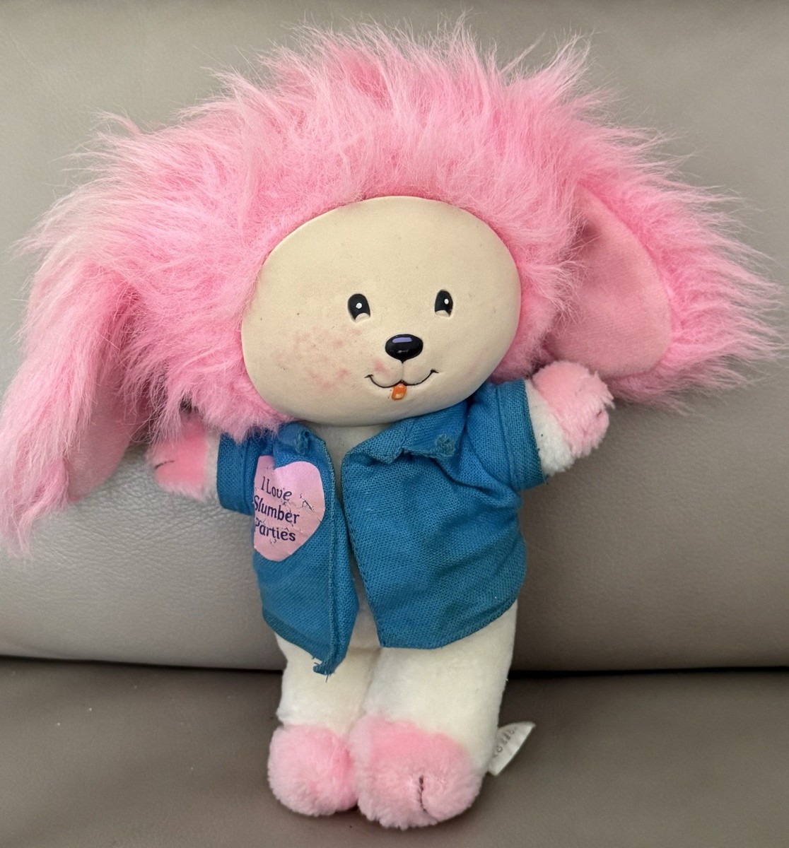 Vintage 1983 Mattel 8” Poochie Plush Puppy Dog I Love Slumber