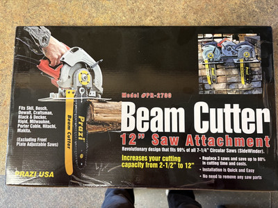Beam Cutter 12'' Saw Attachment,  7  1/4 Circ Saws sidewinder; NEW Prazi PR-2700