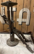 Bougeoir Chandelier Vintage Design Sculpture Fer Cuivre 1950 Jean Marc Ancien