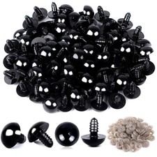 6mm Crochet Safety Eyes 120 Pack with Washers for Dolls Amigurumi Crafts NEW