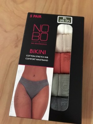 NOBO Bikini XL 15-17 Cotton Stretch Rib 5 Pairs