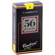 Vandoren 56 Rue Lepic Bb Clarinet Reeds Strength 3 Box of 10