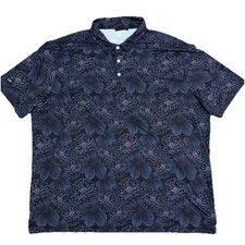 Sunday Swagger Polo Shirt Mens Sz 4XL Dark Floral Performance Golf