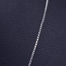 24  1mm, vintage Italy sterling silver 925 box chain necklace