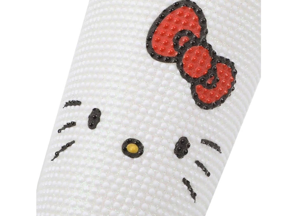 Vaso de plástico Bioworld Hello Kitty Big Face 20 OZ blanco con estrás tachonado Foto 2 de 4