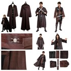 Jedi Anakin Skywalker Sith Darth Vader Cosplay costume Anakin Brown Cape fullset