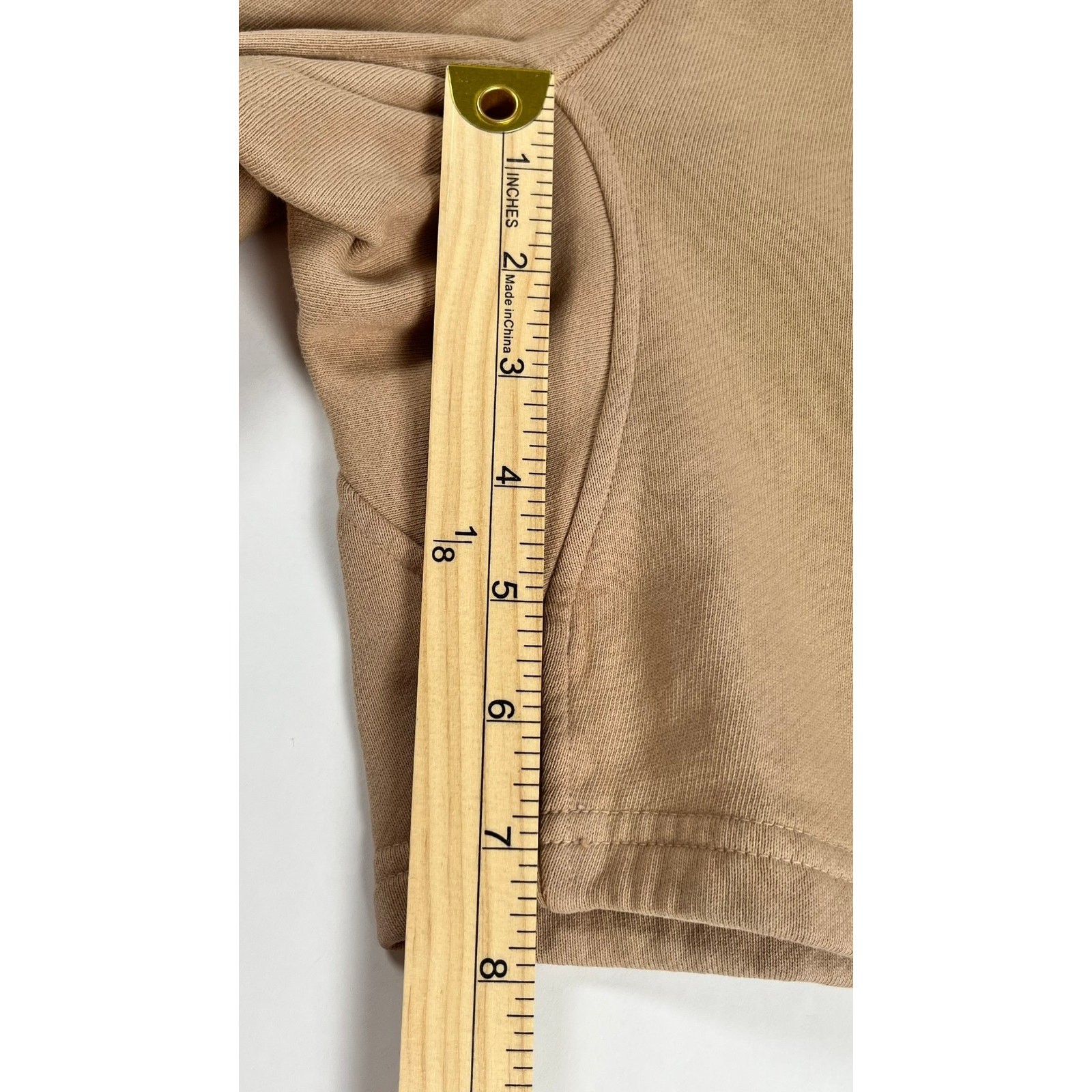 Rhude Logo Sweat Short Size Small Sand Embroidered Accent NWT