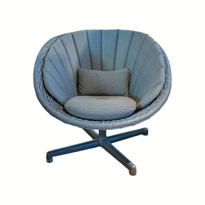 Cane Line Outdoor Loungesessel Peacock Stoff Focus Dark Grey Dunkelgrau 