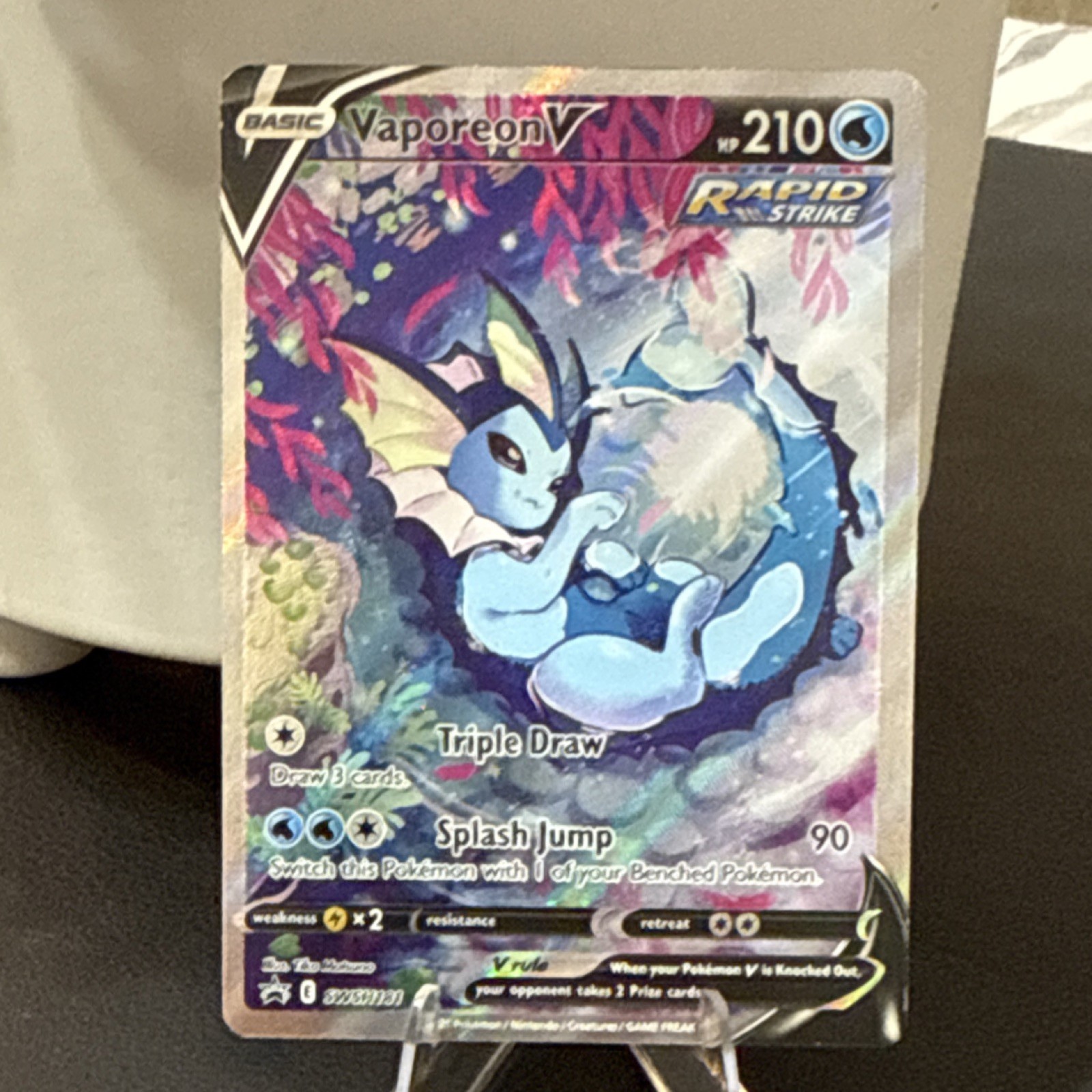 Pokémon Vaporeon V SWSH181 Sword & Shield Promo Full Art Holo Card
