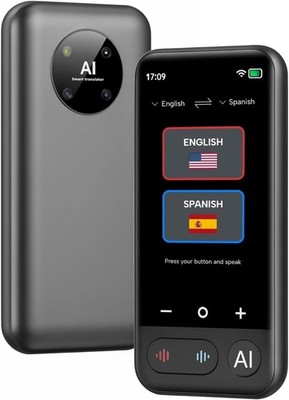 AI Language Translator Device 150 Languages Voice Photo Offline 4'' Touch Screen