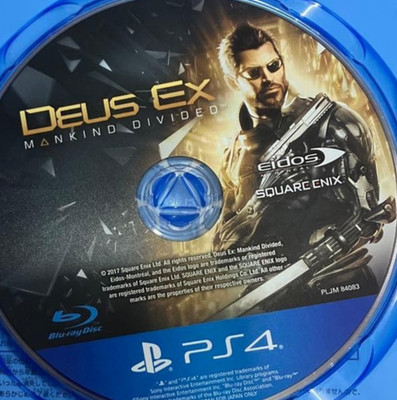 Deus Ex Mankind Divided PlayStation4 PS4 Japanese ver Used Tested Disc Only
