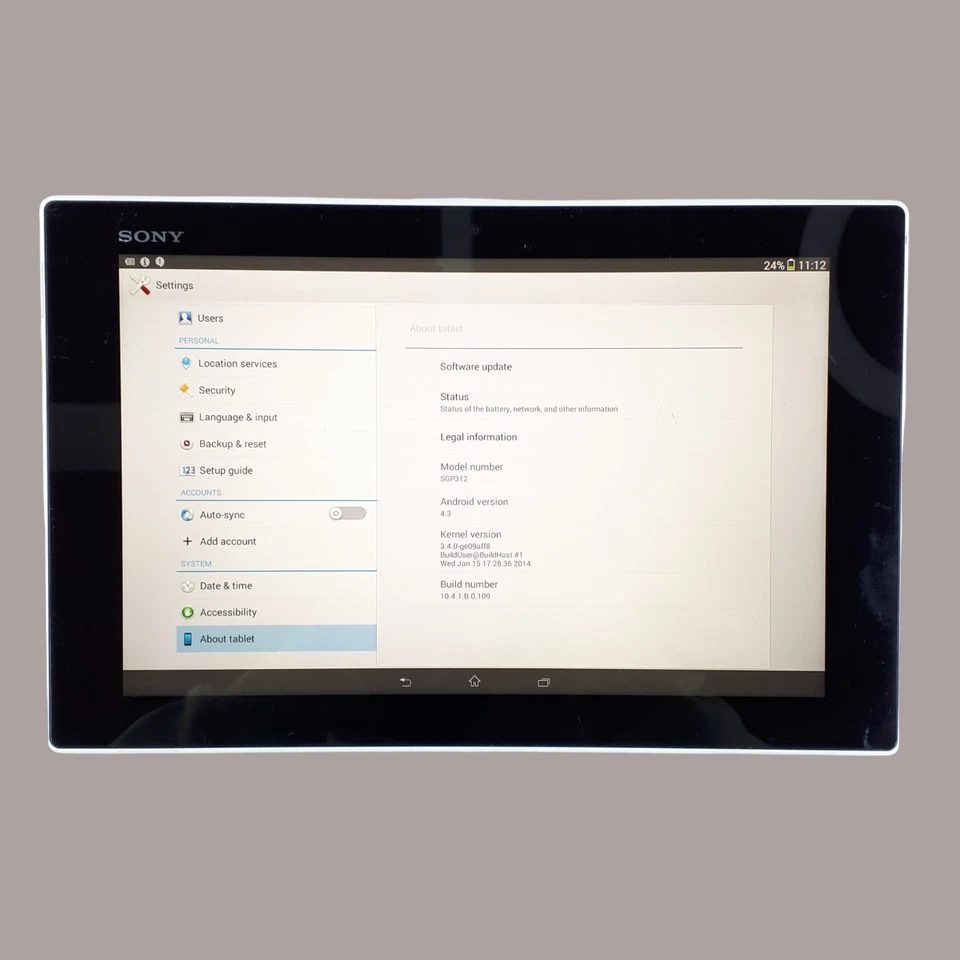 Sony Xperia Tablet Z SGP-312 32 GB 2 GB RAM White Wi-Fi Only E6466 - Image 2 of 4