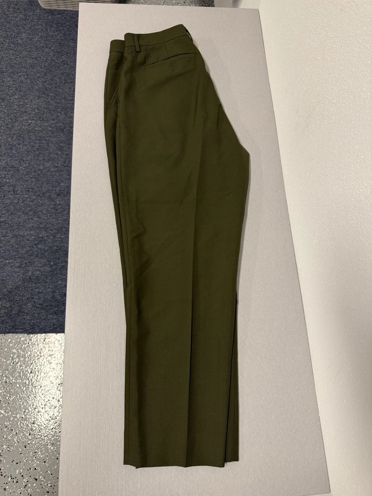 Pantalone Supreme Autunno Inverno 21 Verde Scuro Pieghettato Oliva TAGLIA 32 Nuovo con etichette!