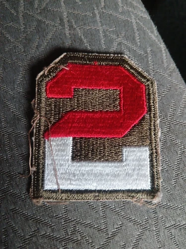 ORIGINAL MILITARY PATCH SEW ON WW2 ERA US ARMY 2ND SECOND ARMY