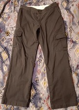 Dickies Scrubs Pants Mens Large DK110 Cargo Pocket Medical Uniform Stretch Black