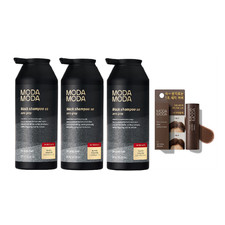 Moda Moda Zero Gray Black Hair Shampoo 3 Pack  Natural Brown Hair Cover Stick