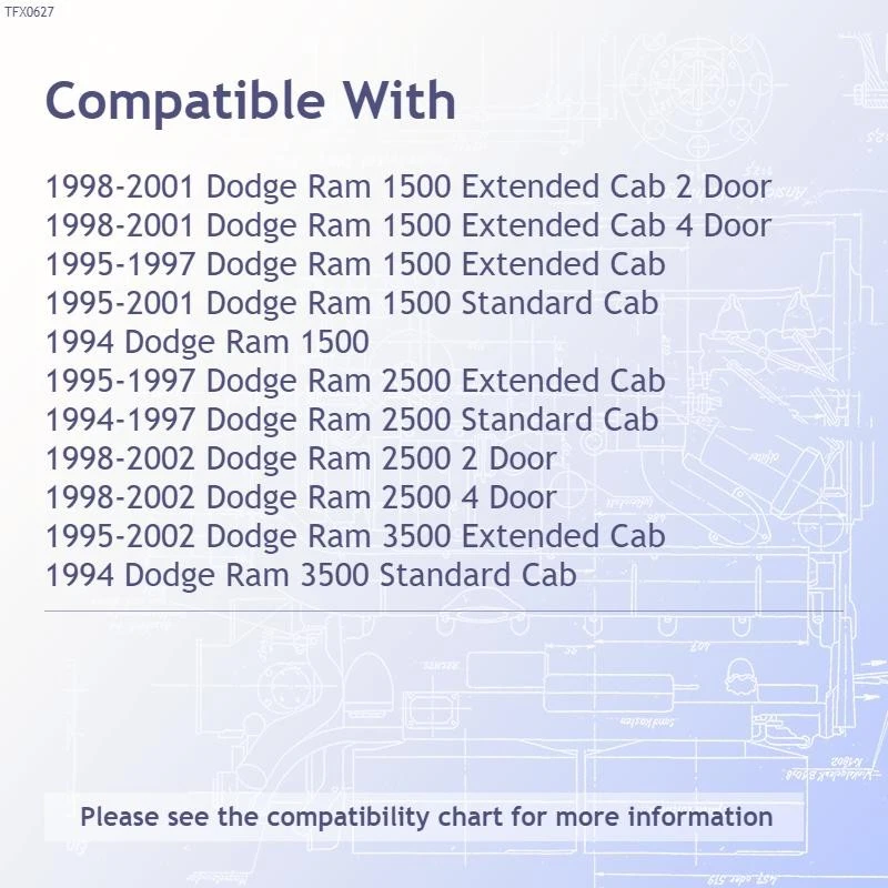 Smoke Acrylic 2pc Outside Channel Side Window Deflector for 1994-2002 Dodge Ram  - Image 3 of 3