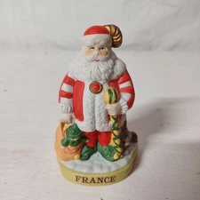Vintage Santa's Of The Nations Porcelain Figurine 1991 4" France Rsvp, Int.