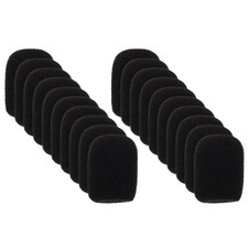 20Pcs Microphone Windscreen Covers Black Sponge for Conference Stage Recording